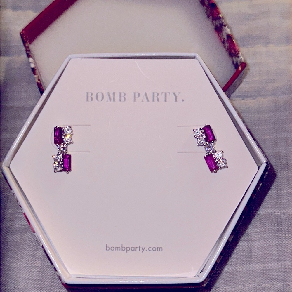 BP july ruby earrings